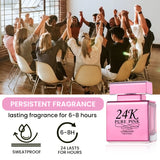 [Pure Pink, 24K Perfume] LONKOOM 24K Pure Pink Eau De Parfum - 100ml, Floral & Fruity Scent /tm