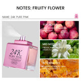 [Pure Pink, 24K Perfume] LONKOOM 24K Pure Pink Eau De Parfum - 100ml, Floral & Fruity Scent /tm
