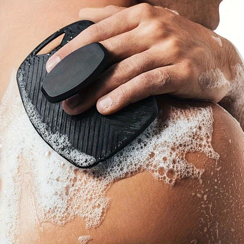 SoftTouch Gentleman's Exfoliator - Ergonomic Non-Slip Handle, Soft Silicone Body Scrubber for Gentle Exfoliation, Easy to Clean & Rinse, No Battery Needed, Perfect for Shower or Bath Time Men's Grooming / tm