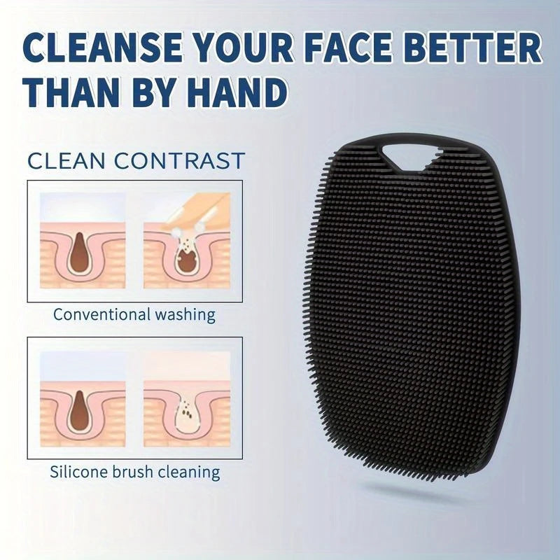 SoftTouch Gentleman's Exfoliator - Ergonomic Non-Slip Handle, Soft Silicone Body Scrubber for Gentle Exfoliation, Easy to Clean & Rinse, No Battery Needed, Perfect for Shower or Bath Time Men's Grooming / tm