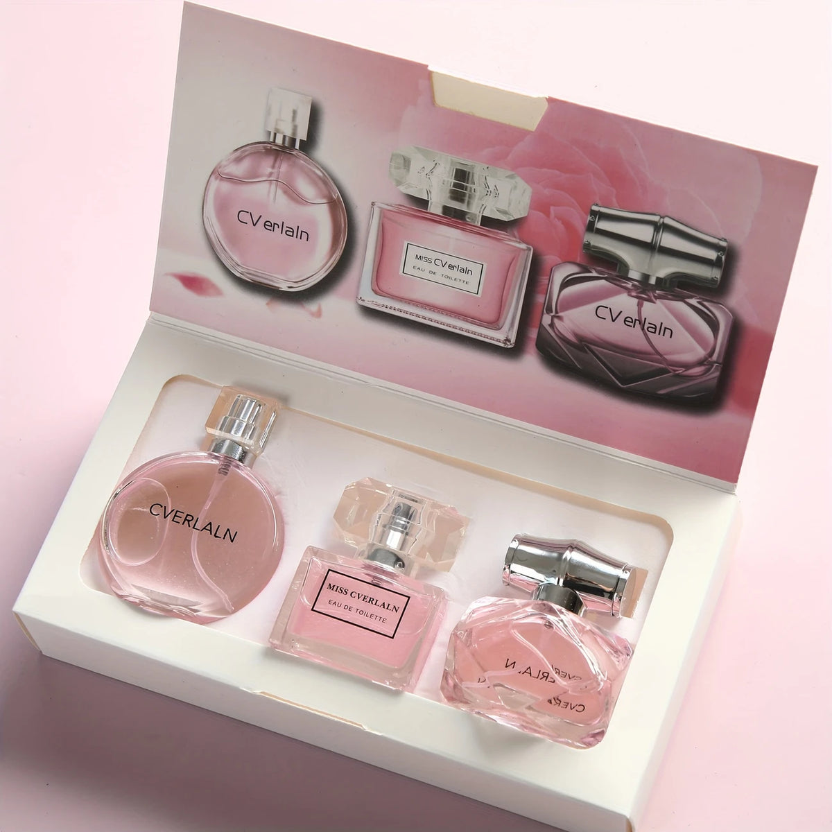 3pcs/set CVerlain Miss Eau de Toilette for Women, Fresh Fragrance, Fruit Notes, Liquid Perfume with 1-2% Essence Concentration, Alcohol-Based, Formaldehyde /tm