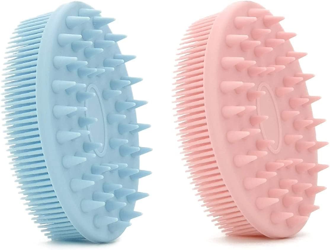 Upgrade 2 in 1 Bath and Shampoo Brush, Silicone Body Scrubber for Use in Shower, Exfoliating Body Brush / amz