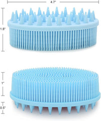 Upgrade 2 in 1 Bath and Shampoo Brush, Silicone Body Scrubber for Use in Shower, Exfoliating Body Brush / amz