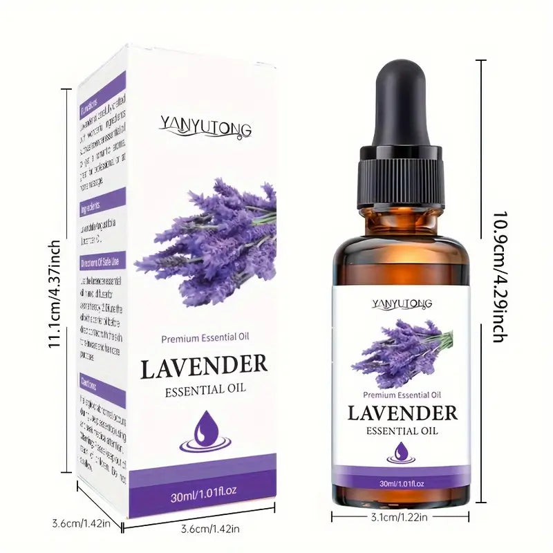 Lavender Essential Oil for Hair & Skin Care - Natural, Moisturizing, Ideal for DIY, Aromatherapy, Massage & Humidifiers, Aromatherapy, Diffuser