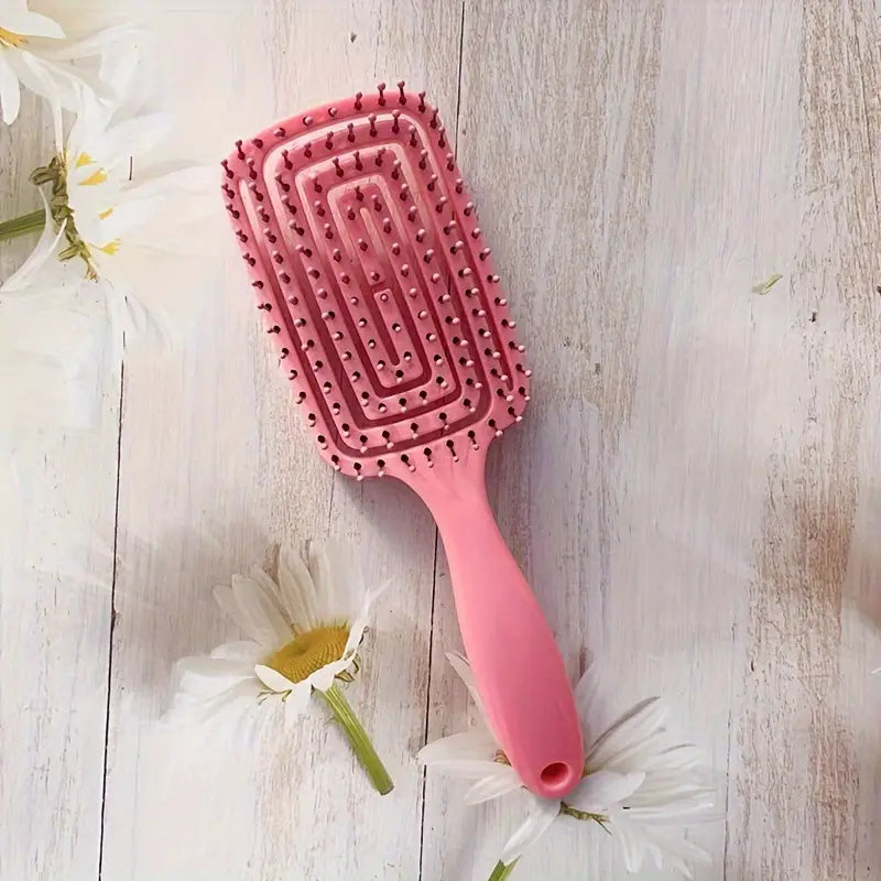 1pcs Hollow Out Hair Comb Anti Static Detangling Hair Comb Fluffy Hair Styling Comb For All Hair Types