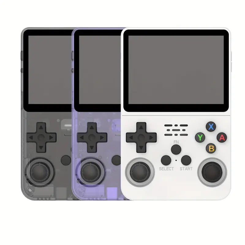 Retro Arcade Open-Source Handheld Game Console: 3D Joystick, 3.5-inch IPS Screen, ArkOS System with 64GB Storage, 20+ Pre-Installed Emulators for Outdoor Play, Non-Wireless, USB-C Dongle Not Included, ABS Material, USB Charging,