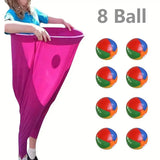 Granny Pants Yard Game, Oversized Granny Pants Outdoor Game for Adults, 8 Elastic Balls+Pump, Backyard Parties and Field Day