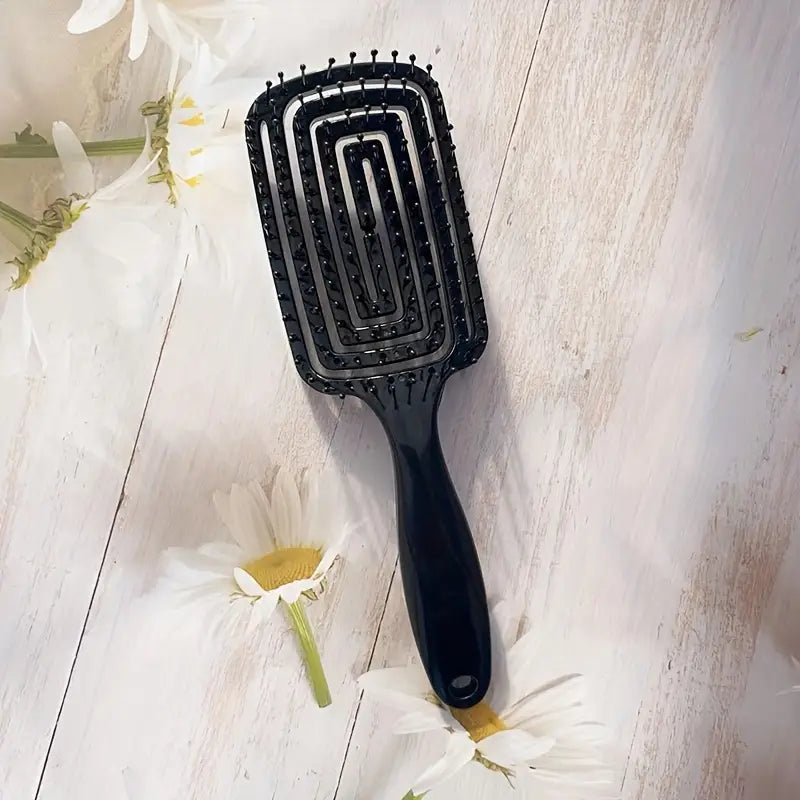 1pcs Hollow Out Hair Comb Anti Static Detangling Hair Comb Fluffy Hair Styling Comb For All Hair Types