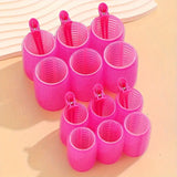 18pcs Heatless Hair Curler Set with Clips - Self-Adhesive, No-Heat Curls for All Hair Lengths - DIY Styling Tools for Women