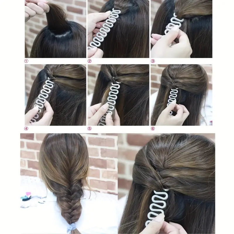 1/3/5pcs Effortless Hair Styling With Hair Twist Styling Bun Maker Braider Roller Hook For Women