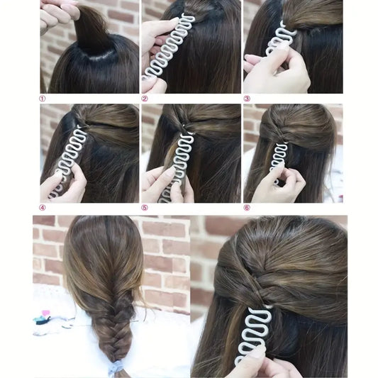 1/3/5pcs Effortless Hair Styling With Hair Twist Styling Bun Maker Braider Roller Hook For Women