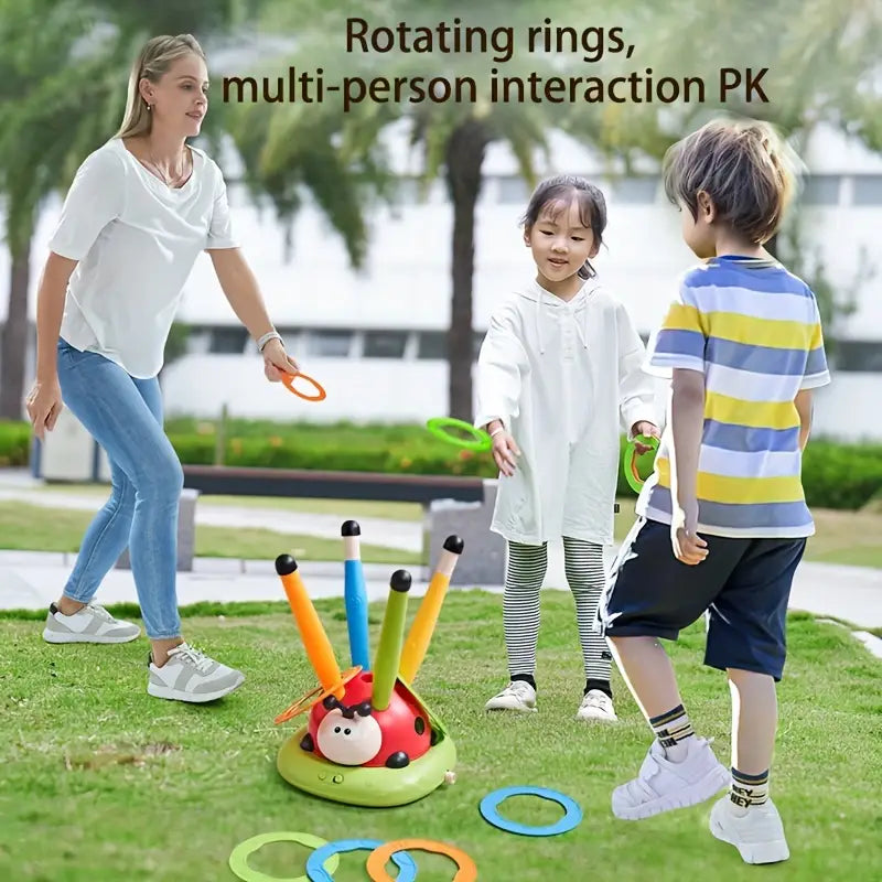 [3-in-1 | Ladybug] 3-in-1 Ladybug Motor Exercise Machine | Interactive Skipping Rope, Sensory Training Equipment | ABS Material, Indoor & Outdoor Parent-Child Play Toy/ tm