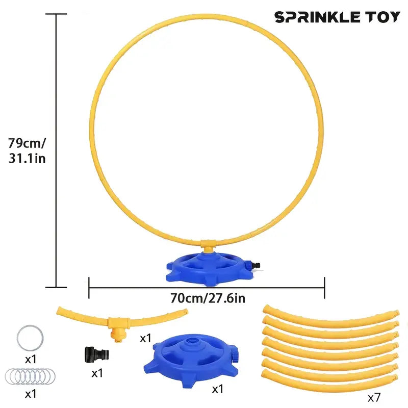 1pc/2-in-1 Kids' Rotating Water Sprinkler Toy, Summer Water Play for Children, Garden Fun, Parent-Child Interaction, Durable ABS Material, Ideal for Ages 3+, Keeps Gardens/Lawns Wet – Creative Gift for Halloween, Christmas, Easter,