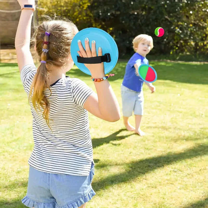 2 Paddles & 1 Ball Goo ball Kids Toys | Outdoor Games, Beach Toys, Toss and Ball Set | Perfect Beach Games Sets Playground Sets for Backyards Easter Gifts for Kids/Adults/Family