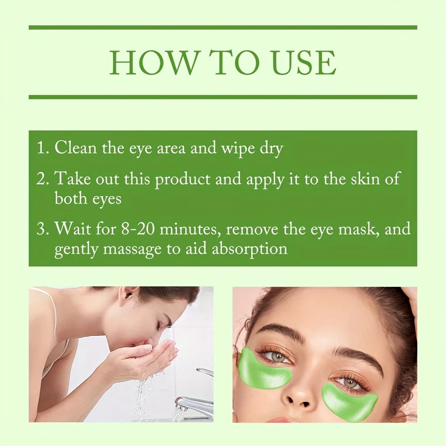 60pcs Aloe Vera & Collagen Eye Mask - Powerful Moisturizing, Delicate & Firm Skin, Radiance & Elasticity for Eye Care & Skin Care /tm